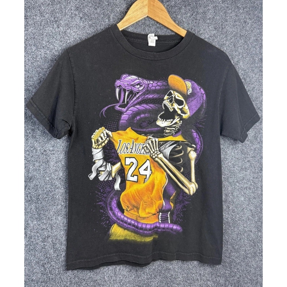 VTG Alstyle Apparel & Activewear T-Shirt Mens Small Black Mamba Snake 24 Graphic